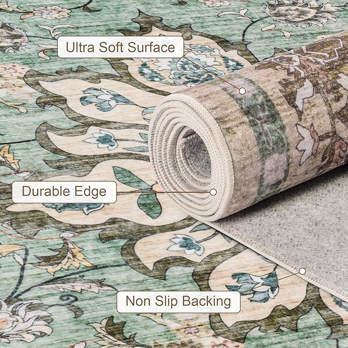 8x10 Area Rugs Living Room: Washable Rug - Image 7