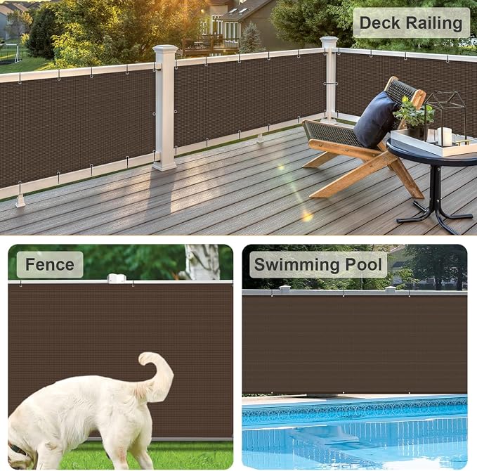 LOVE STORY 3.3' x 19.7' Balcony Privacy Screen Cover - Image 4