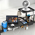 Bedside Shelf Metal Bed Shelf for Dorm Room Clip On Tray | 2-Tire Fan Shelf by CouchCupHolder