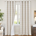 Plaid Blackout Curtains 96 Inch Long, 52 Wide 2 Panels, Thick Boho Patterned by Lajode
