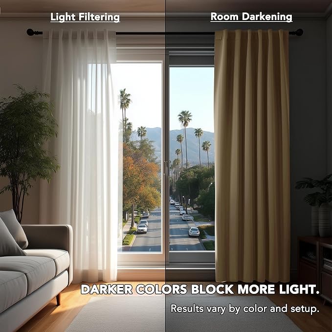 Deconovo Blackout Curtains for Bedroom, Living Room Curtains 72 Inches Long | - Image 7