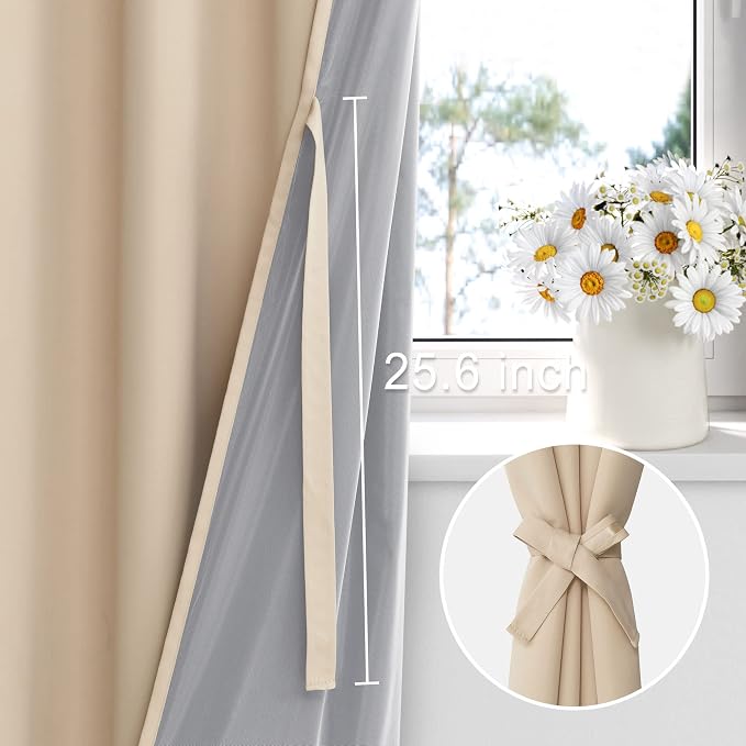 XWZO 100% Blackout Curtain Panels - Image 3