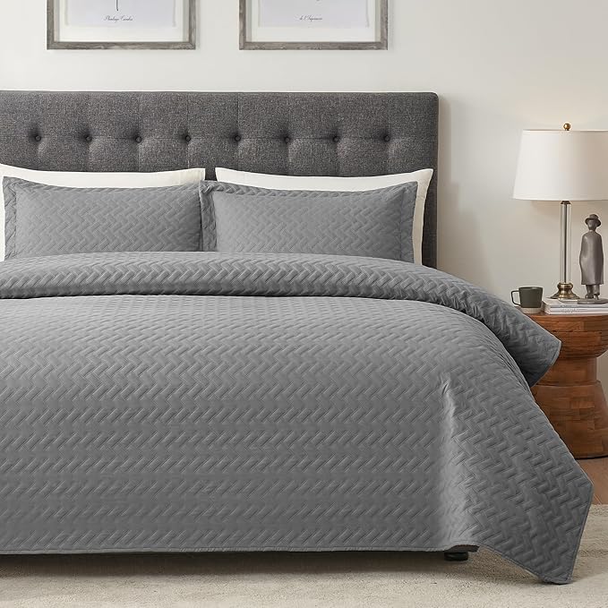 Hansleep Grey Quilt King Size by Hansleep
