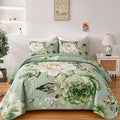 WONGS BEDDING Quilt King Size, Soft Microfiber Lightweight Farmhouse Bed Cover by WONGSBEDDING