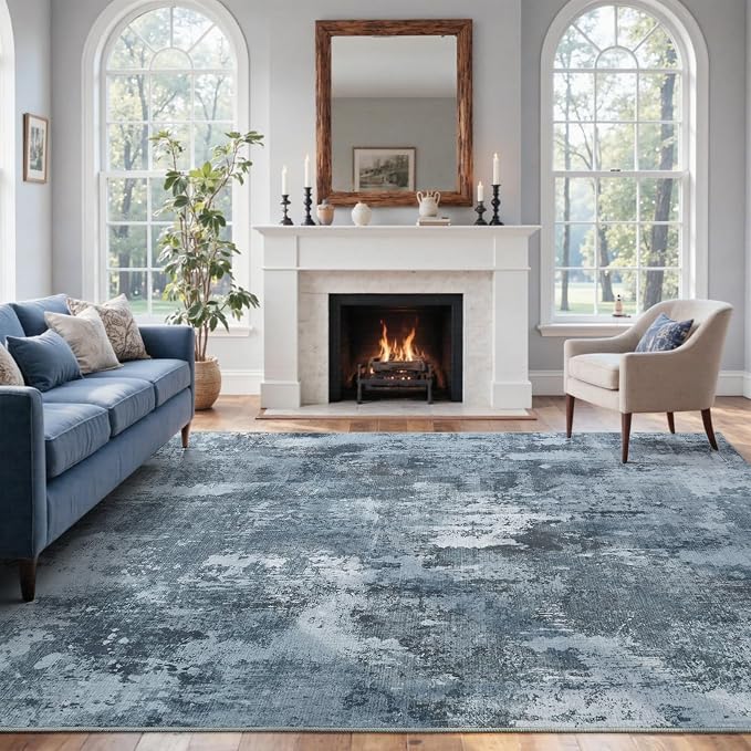 5x7 Ft Area Rugs for Living Room, Soft Non-Slip Washable Rugs Modern Abstract - Image 2