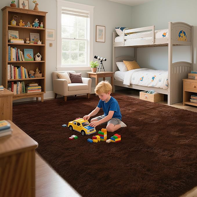 HOMORE 8x10 Area Rugs for Living Room Rug, Super Soft Shaggy Carpet for Kids - Image 5