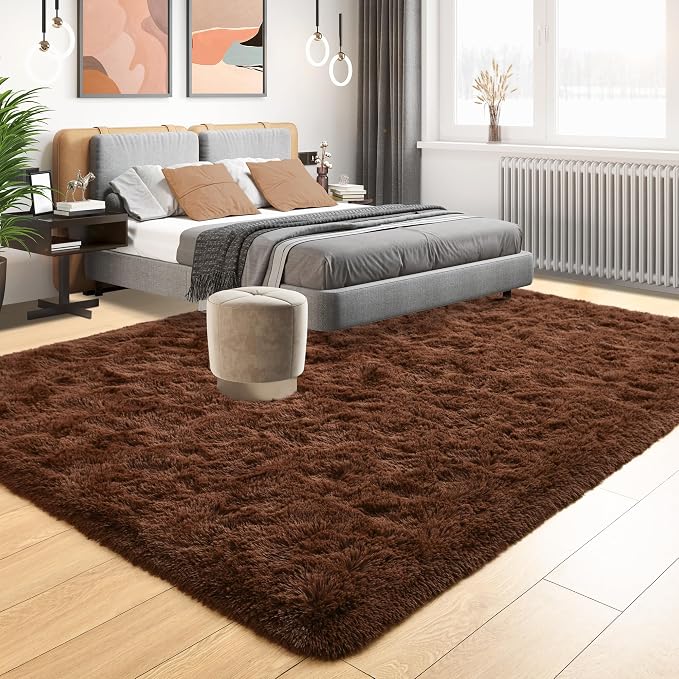Super Soft Fluffy Rug for Bedroom, Modern Shaggy Fuzzy Kids Rugs for Living Room - Image 2