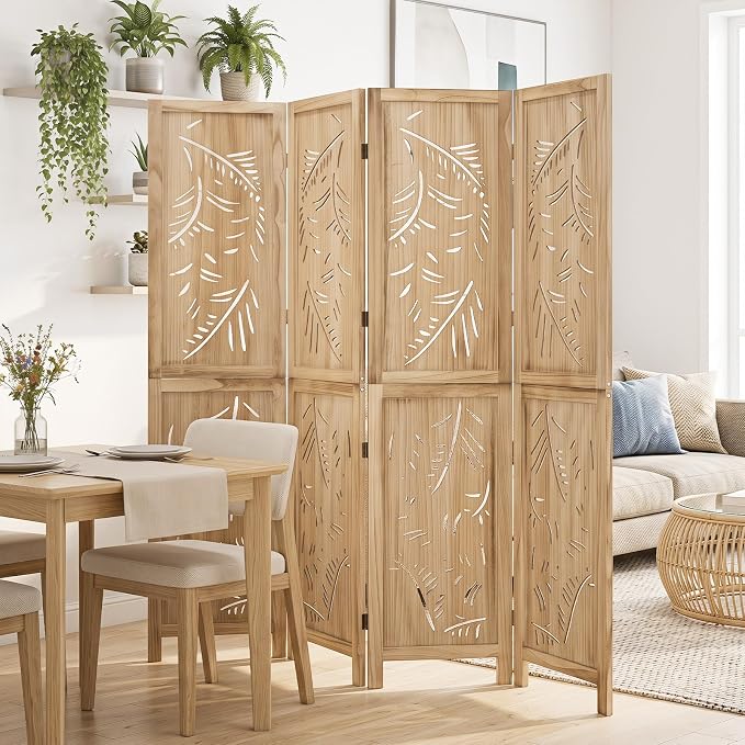 GIANTEX 4 Panel Boho Room Divider - Image 3