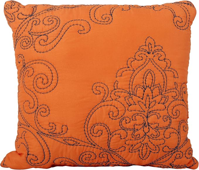 Home Soft Things Damask 4 Piece Bedspread Set, Scalloped Edge Reversible Quilt - Image 6
