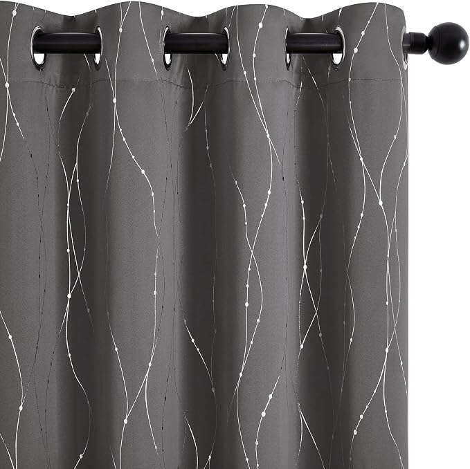 Deconovo 100% Blackout Living Room Curtains 63 Inches Long, Thermal Insulated - Image 8