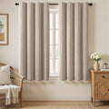 Khaki Brown Boho Blackout Curtains 63 Inch 2 Panels by Unknown