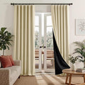 RYB HOME 100% Blackout Light Beige Curtains by RYBHOME