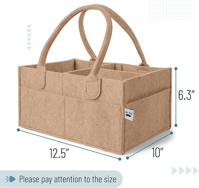 Mr. Pen- Baby Diaper Caddy Organizer, Earthy Clay | Nursery Storage Bin and Car - Image 2