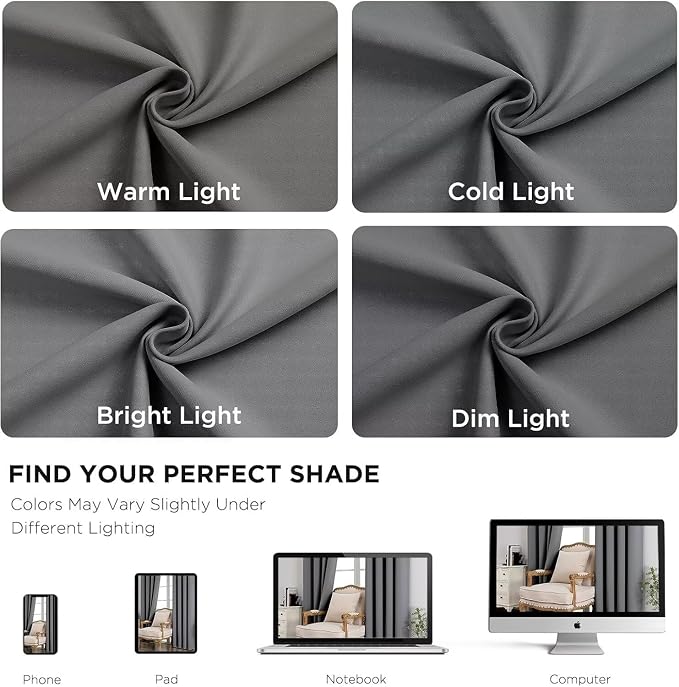 Joydeco Blackout Curtains 95 Inch Length 2 Panels Set, Thermal Insulated Long - Image 7