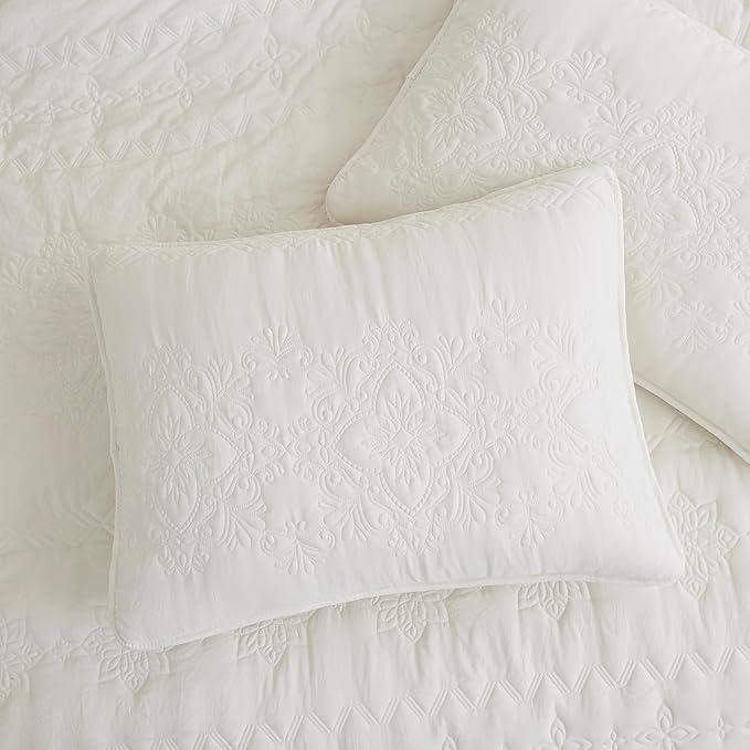 Boho Ivory Quilt Twin Size Bedding Sets - Image 3