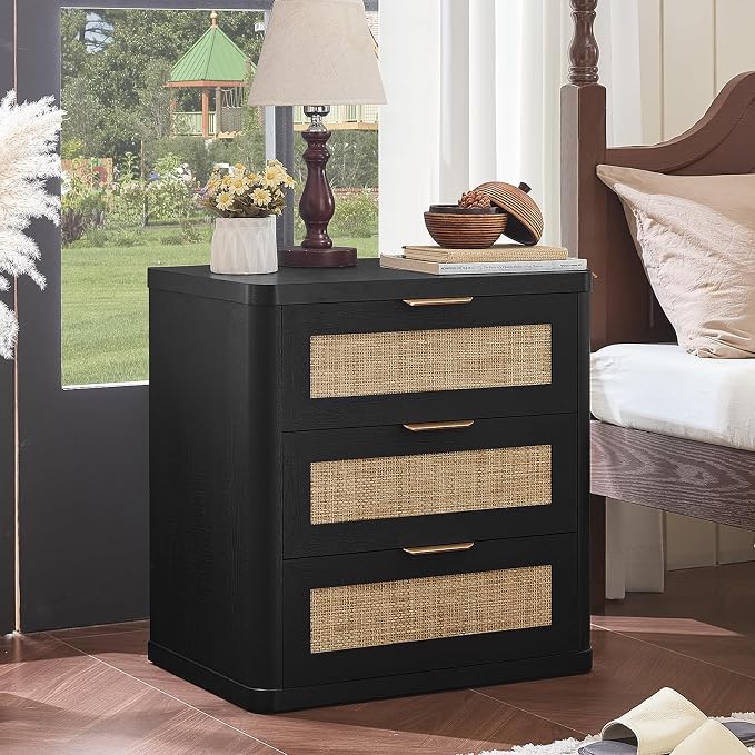 LEYAOYAO Rattan 23" Nightstands Set of 2 - Image 2