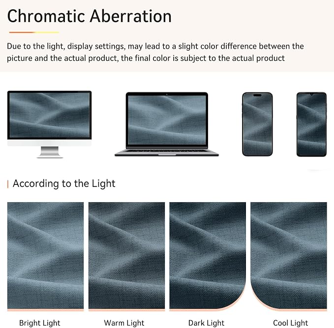 Pinch Pleated Full Blackout Faux Linen Curtains 96 Inches Long | Stone Blue - Image 7