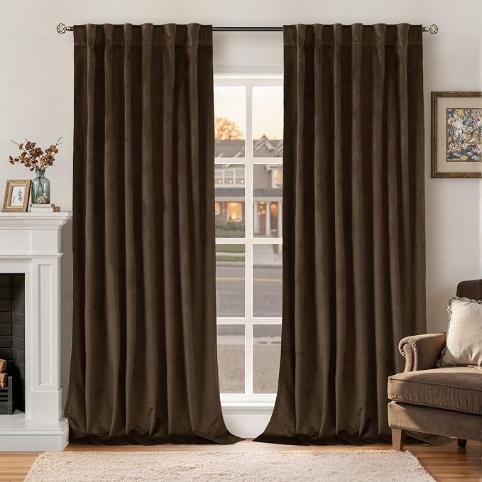 BGment 96 Inch Velvet Blackout Curtains by BGment