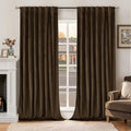 BGment Brown Velvet Blackout Curtains 90 Inches Long by BGment