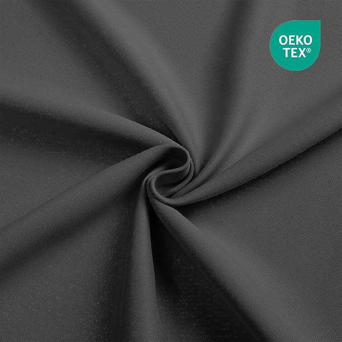 CUCRAF Dark Grey Blackout Curtains 84 Inches Long, Thermal Insulated Noise - Image 5