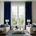 KOUFALL Navy Blue Curtains 102 Inches Long by KOUFALL