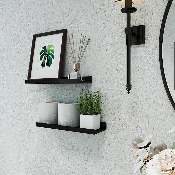 Black Floating Shelves for Wall Decor, 14 in Shelf - Image 5
