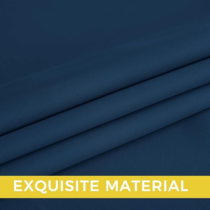 NICETOWN Morrocan Blue Decor Room Darkening Curtains 63 Inches Long 2 Panels - Image 5