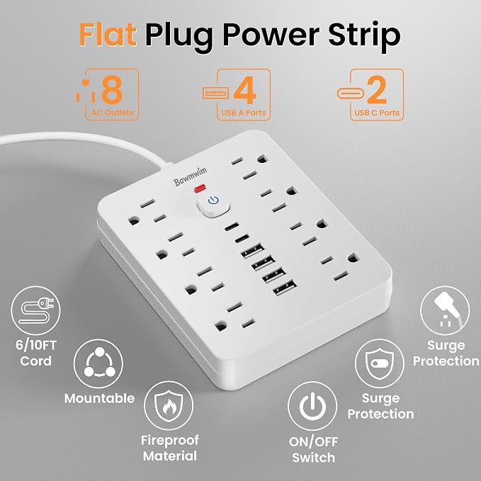 Surge Protector Power Strip - Image 3