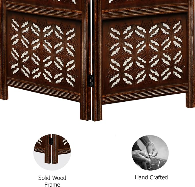 COTTON CRAFT Room Divider Wood Screen - Image 7