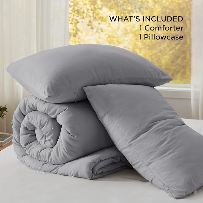 Bedsure Twin/Twin XL Comforter Set, 2 Pieces GentleSoft™ Warm Down Alternative - Image 6
