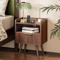 Huuger Nightstand with Charging Station, USB-C Port, End Table | Fluted Night by Huuger