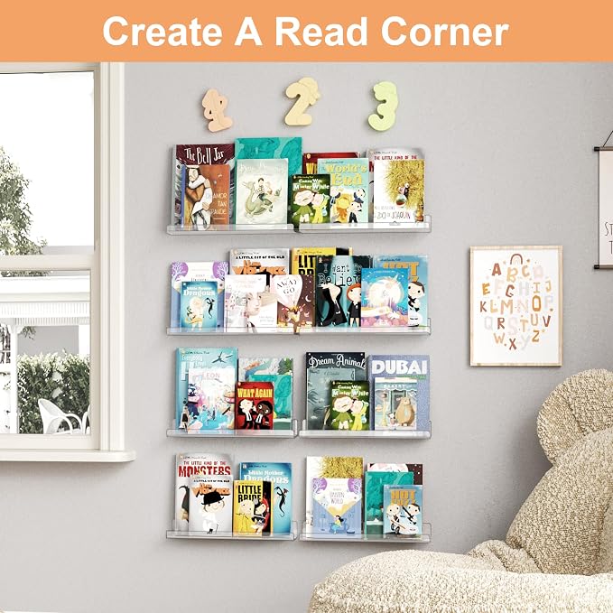 upsimples 14 Pcs 15" Acrylic Shelves - Image 6