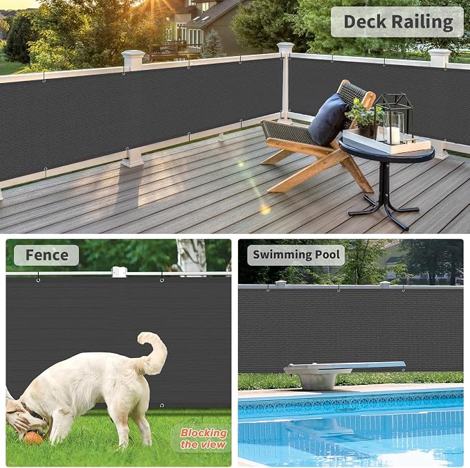 LOVE STORY 3' x 13' Balcony Privacy Screen Cover - Image 5