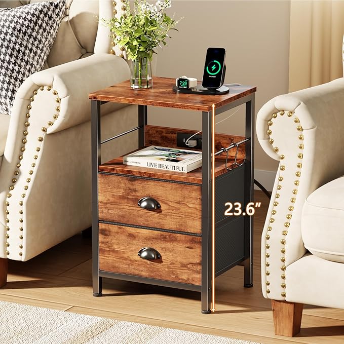 Nightstand with Charging Station - Image 4