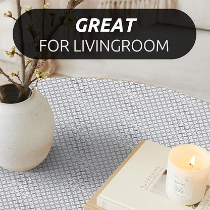 RAY STAR 12X120 Inch Shelf Liner for Kitchen Cabinets, Non-Adhesive Cabinet Liner Washable, PVC Drawer Liner for Dresser Non-Slip Bathroom (Black Circle)(3 Roll)