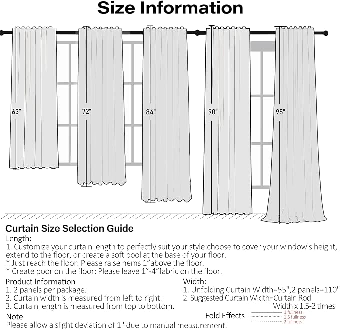 ZJDECOR 95 Inches Long Pink White Stripe Full Blackout Curtain Panels | Cotton - Image 7