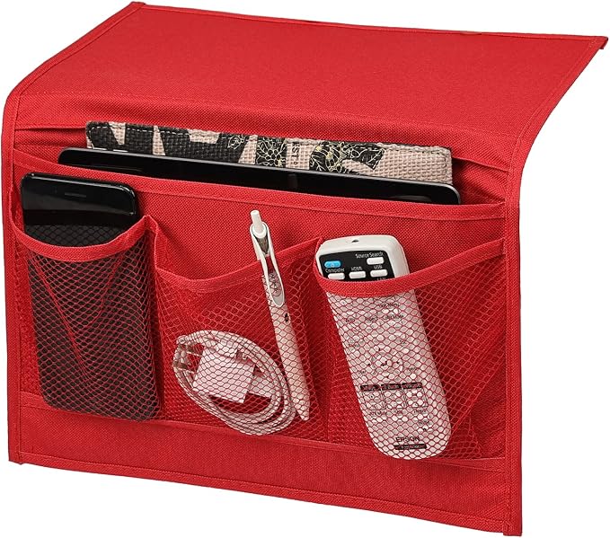 Surblue Bedside Caddy 4 Pockets Bedside Storage Organizer by SURBLUE