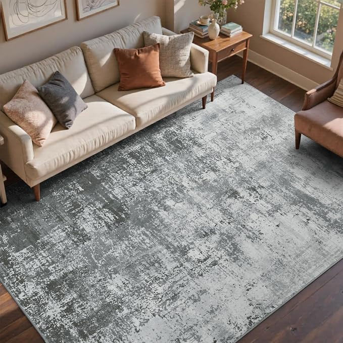 5x7 Ft Area Rugs for Living Room, Soft Non-Slip Washable Rugs Modern Abstract by Cuzwlovita