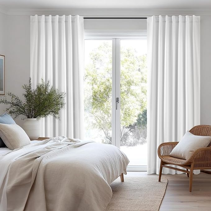 Deconovo Faux Linen 100% Blackout Curtains - Image 4