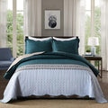 3-Piece King Quilt Set Quilted Bedspread Oversized Microfiber Soft Lightweight by Travan
