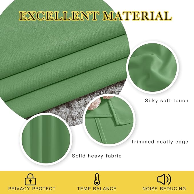 NICETOWN Blackout Curtains 84 Inch Length, Thermal Insulated Room Darkening - Image 3