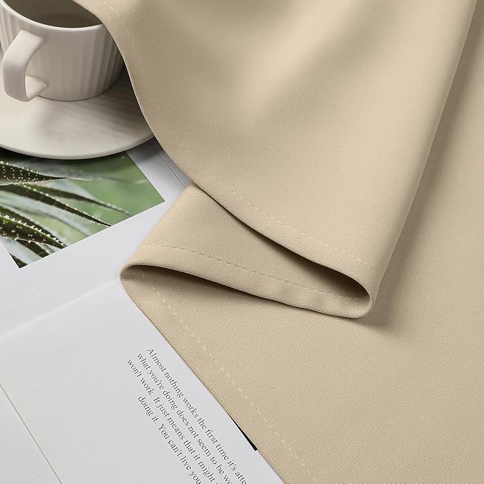 CUCRAF Light Beige Blackout Curtains 108 inch Length 2 Panels Set, Room - Image 10