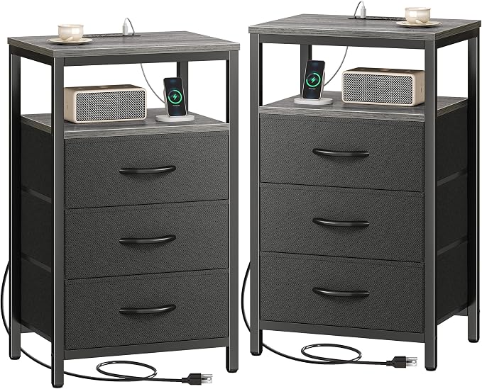 Huuger Nightstands Set of 2, Nightstand by Huuger