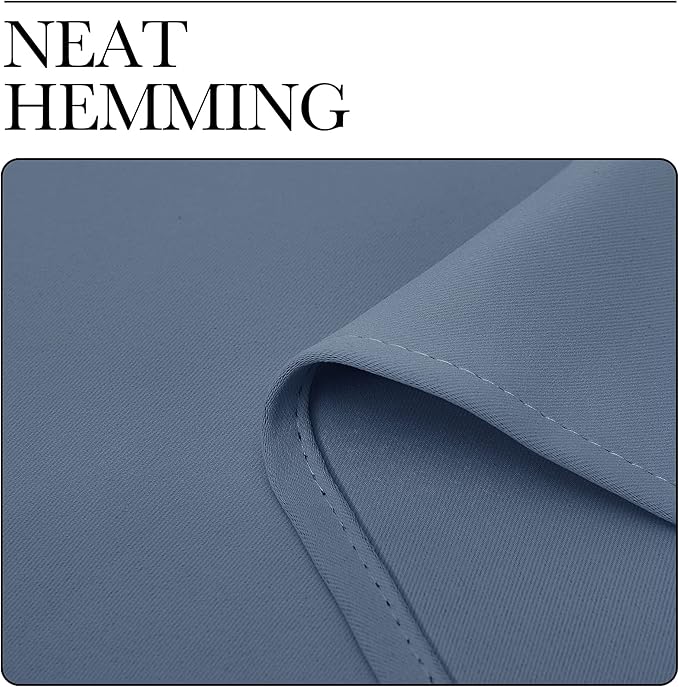 NICETOWN Stone Blue Room Darkening Curtain Panels 96" Length - Image 8
