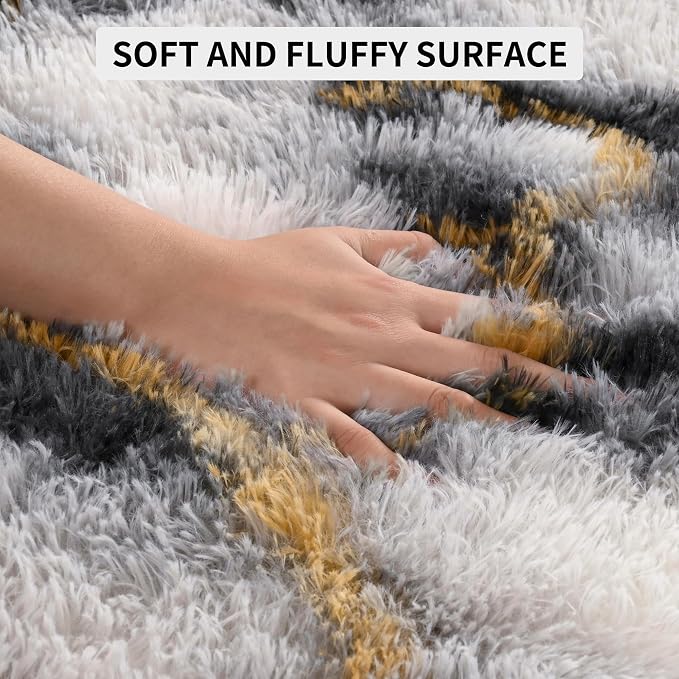 Fluffy Large Rugs for Living Room, Area Rug 6x9 Soft Carpet for Bedroom - Image 7