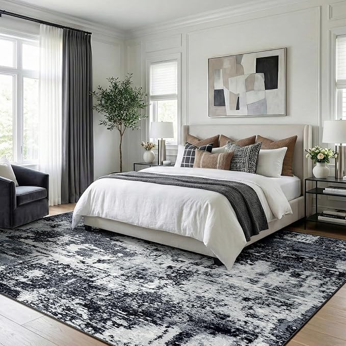 RELEANY Washable 9'x12' Abstract Area Rug - Image 8