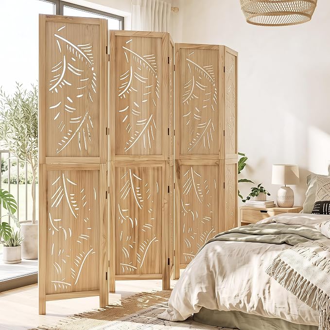 GIANTEX 6 Panel Boho Room Divider - Image 3
