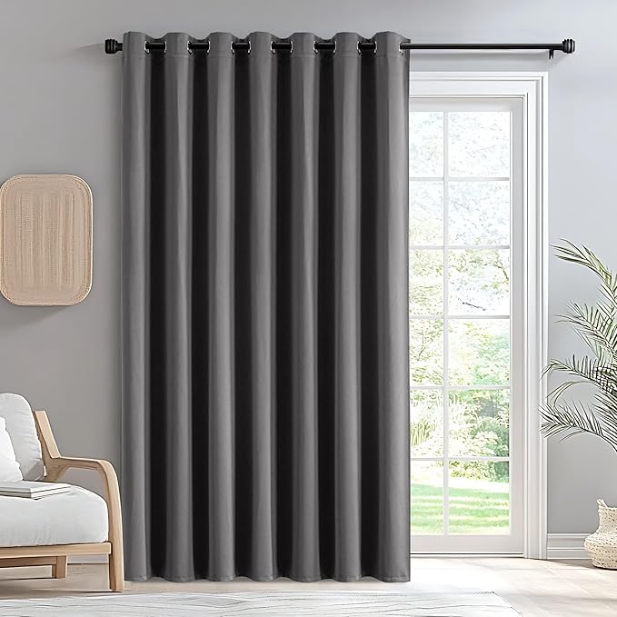 IGEMAEVE Blackout Curtains for Bedroom Grommet Light Grey 65" W x 84" L | by IGEMAEVE