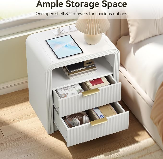 Fluted Nightstand Set of 2 - Image 5