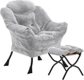 Youtanic Lazy Chair with Folding Ottoman, Accent Chair Plush Upholstered with by Youtanic